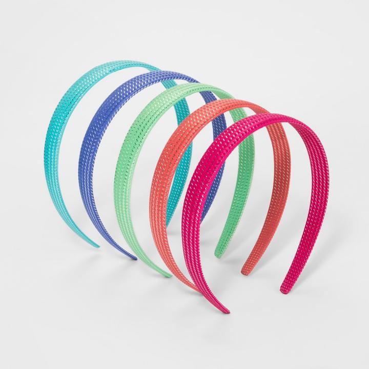 Girls' 5pk Tinsel Bow Headbands - Cat & Jack,