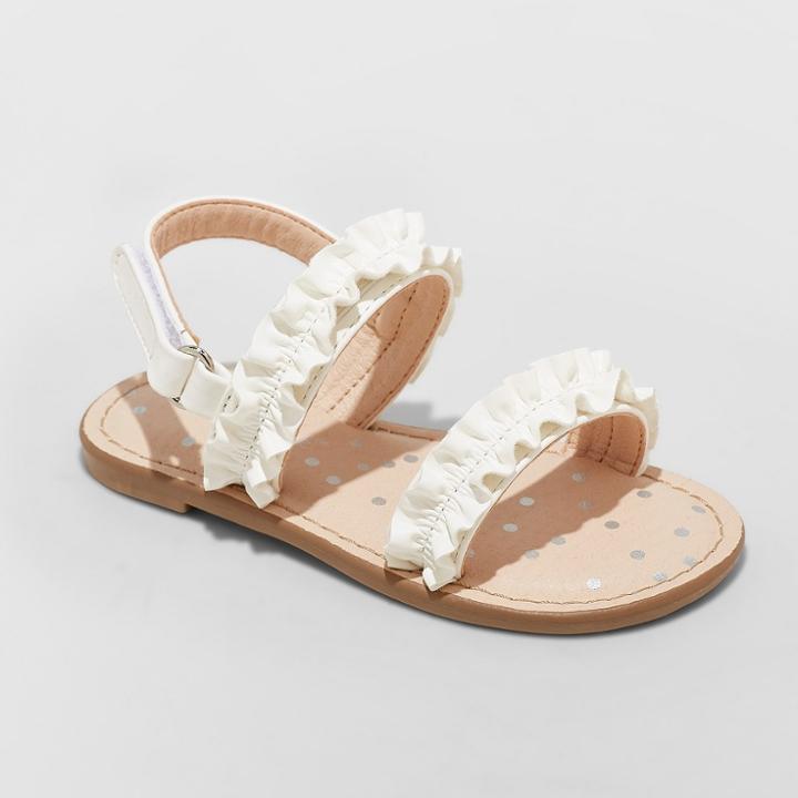Toddler Girls' Irisa Slide Sandals - Cat & Jack White