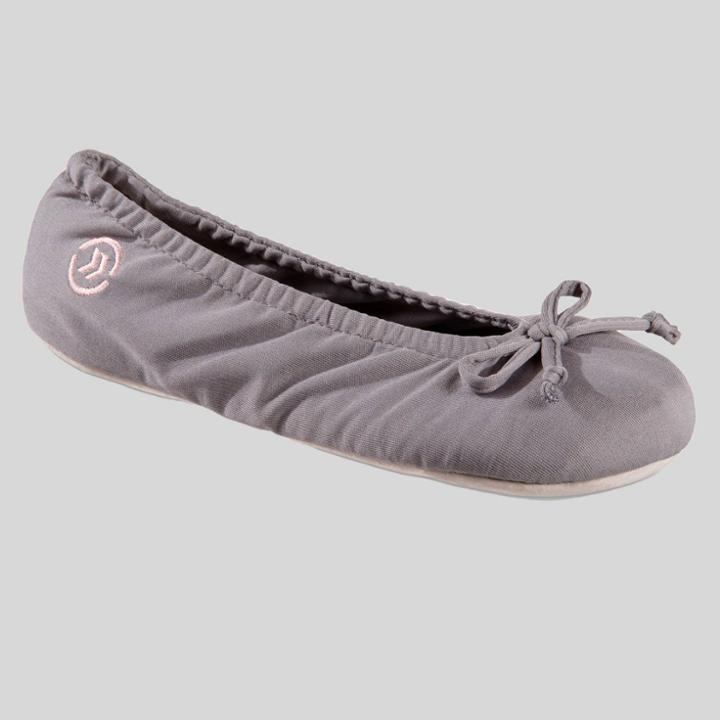Isotoner Women's Classic Ballerina Slippers - Gray