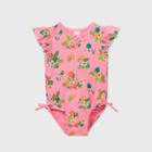 Toddler Girls' Floral Front Zip One Piece Swimsuit - Cat & Jack Pink