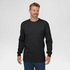 Dickies Men's Big & Tall Cotton Heavyweight Long Sleeve Pocket T-shirt- Black Xxl Tall,