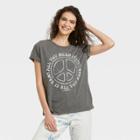 Modern Lux Women's The Beatles All You Need Is Love Short Sleeve Graphic T-shirt - Gray