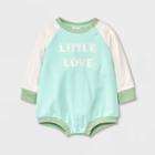 Baby 'little Love' Sweatshirt Romper - Cat & Jack Green Newborn