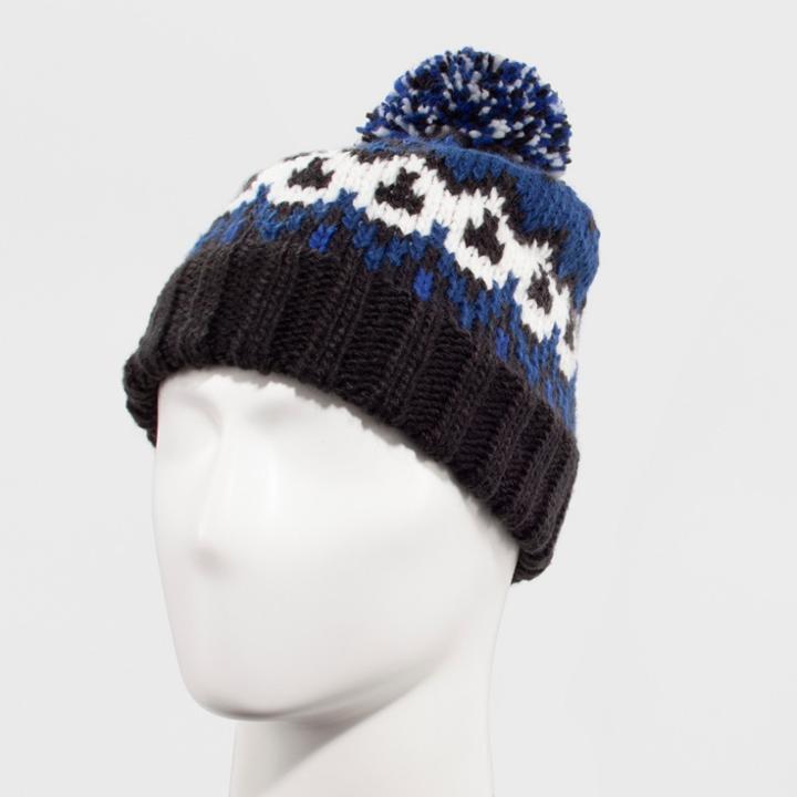 Men's Fleece Lined Intarsia Beanie - Goodfellow & Co Blue