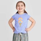 Petitetoddler Girls' Short Sleeve Glitter Ice Cream Graphic T-shirt - Cat & Jack Blue 12m, Toddler Girl's