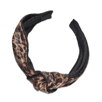 Sincerely Jules By Scunci Knotted Cheetah Print Headband - 1ct, Brown Black