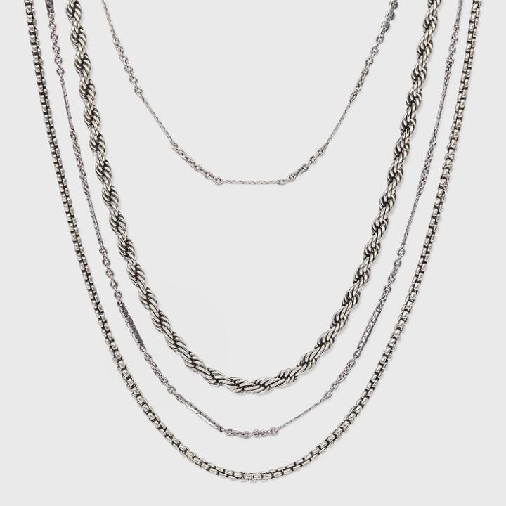 Mixed Chain Layered Multi-strand Necklace - Universal Thread