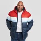 Men's Tall Hooded Puffer Jacket - Goodfellow & Co Blue