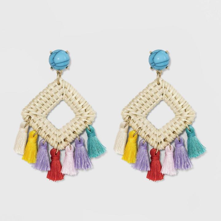Sugarfix By Baublebar Tassels Crochet Drop Earrings, Women's,