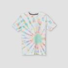 Boys' Tie-dye Graphic Short Sleeve T-shirt - Art Class White