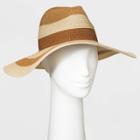 Women's Striped Paper Straw Fedora Hat - Universal Thread Brown, Women's,