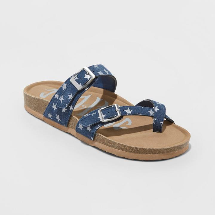 Women's Mad Love Prudence Strappy Footbed Sandals - Blue