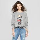 Women's Disney Minnie Mouse Graphic Sweatshirt - (juniors') Heather Gray