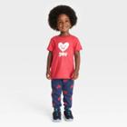 Toddler Boys' Valentine's Day 'heart You' Short Sleeve T-shirt And Fleece Jogger Pants Set - Cat & Jack Red