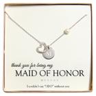 Cathy's Concepts Monogram Maid Of Honor Open Heart Charm Party Necklace - M, Women's,