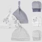 Carter's Just One You Baby 6pk Hat And Mitten Set - White/gray
