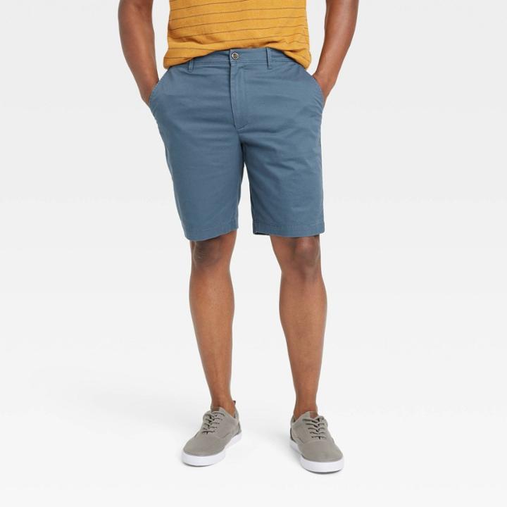 Men's 9 Slim Fit Chino Shorts - Goodfellow & Co Blue