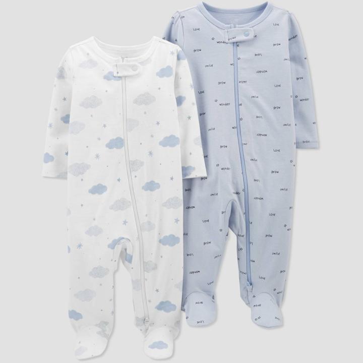 Baby Boys' 2pk Sleep N' Play - Just One You Made By Carter's Blue Newborn