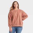 Women's Plus Size Fleece Sweatshirt - Universal Thread Brown