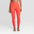 Women's High-waisted Ribbed 7/8 Leggings - Joylab Paprika Red