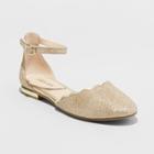 Girls' Stevies #pizzazz Dressy Ankle Strap Ballet Flats - Gold