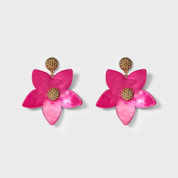 Sugarfix By Baublebar Sugarfix By Bauble Bar Flower Drop Earrings - Pink, Girl's
