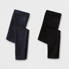 Girls' 2pk Jeggings - Cat & Jack Black & Faux Denim S, Size: