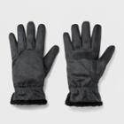 Isotoner Smartdri Women's Microsuede Gloves With Faux Fur - Gray
