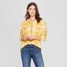Women's Long Sleeve Flannel Shirt - Universal Thread Yellow