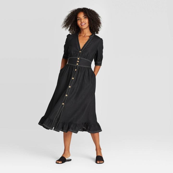 Women's Elbow Sleeve Dress - Who What Wear Black