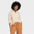 Women's Quarter Zip Sweater - A New Day Cream