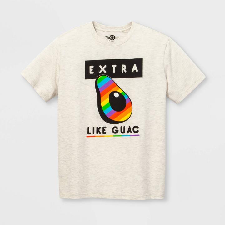 Mad Engine Pride Adult Short Sleeve Extra Like Guac Gender Inclusive T-shirt - Oatmeal Heather L,