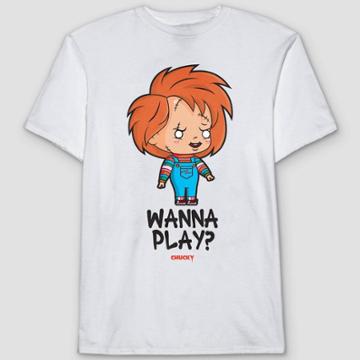 Men's Chucky Chibi Short Sleeve Graphic T-shirt - White