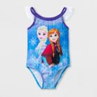Toddler Girls' Disney Frozen One Piece Swimsuit - Blue