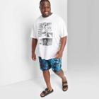 Men's Big & Tall 7 E-waist Tie-dye Swim Trunks - Original Use Navy Blue