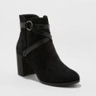 Women's Naveia Wrap Water Repellent Ankle Fashion Boots - A New Day Black