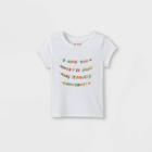 Toddler Girls' 'seriously Awesome' Short Sleeve Graphic T-shirt - Cat & Jack White