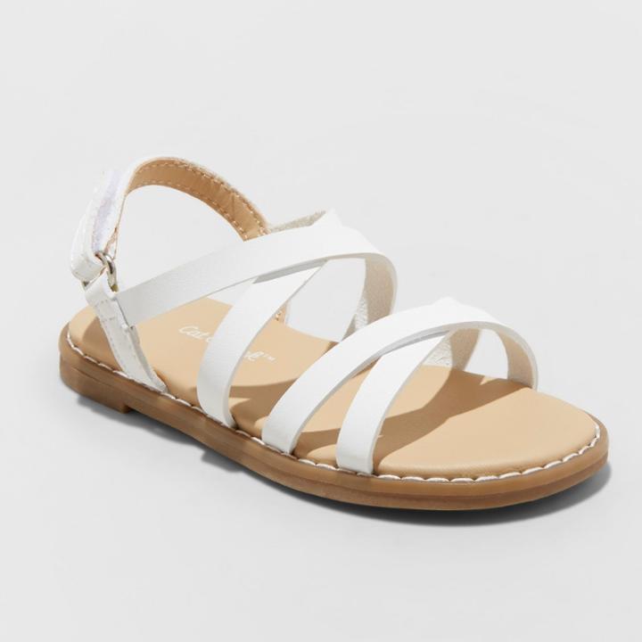 Toddler Girls' Darcie Slide Sandals - Cat & Jack White