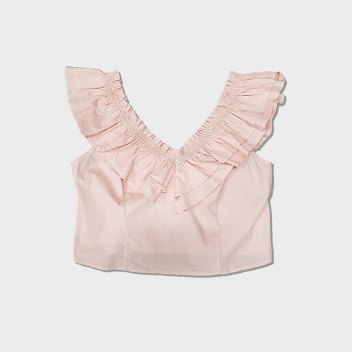 Women's Plus Size Sleeveless Ruffle Top - Wild Fable Pink