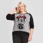 Women's Disney Minnie Mouse Plus Size Pullover Sweater (juniors') - Gray 1x, Women's,