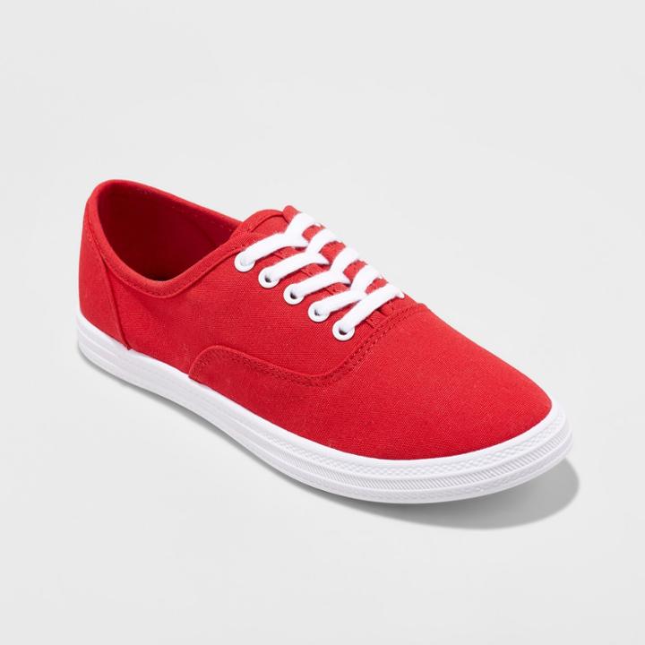 Women's Emilee Lace-up Canvas Sneakers - Mossimo Supply Co. Red
