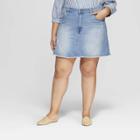 Women's Plus Size Destructed Denim Mini Skirt - Universal Thread