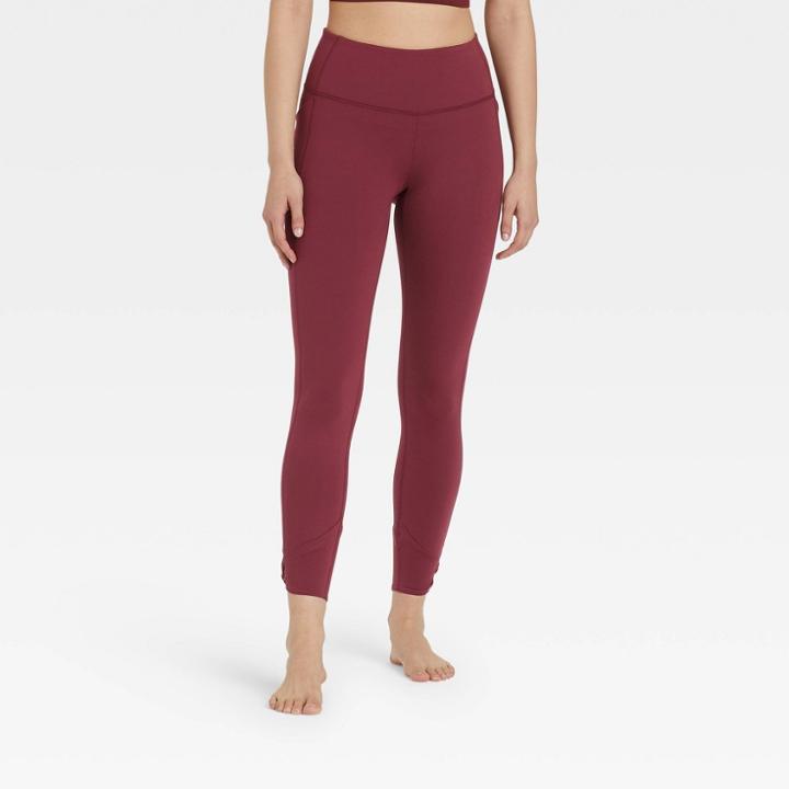 Women's Simplicity Twist High-rise Leggings - All In Motion Garnet Red