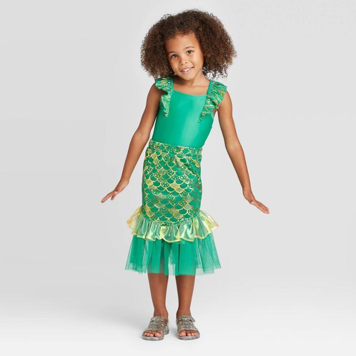 Toddler Girls' 2pc Mermaid Tankini Set - Cat & Jack Turquoise
