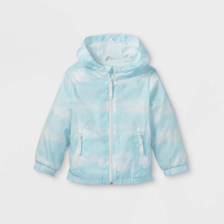 Toddler Boys' Cloud Print Windbreaker Jacket - Cat & Jack Blue