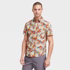 Men's Short Sleeve Button-down Shirt - Goodfellow & Co Painterly Palm