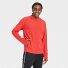Men's Big & Tall Knit To Woven Full Zip Sweatshirt - All In Motion Red Xxxl