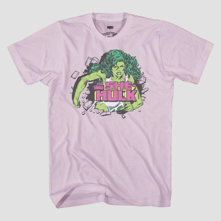 Men's Marvel She-hulk Short Sleeve Graphic T-shirt - Lavender