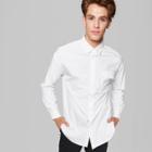 Men's Long Sleeve Long Line Button-down Shirt - Original Use White