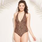 Women's Gold Ring One Piece Swimsuit - Kona Sol Animal Print